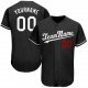 Men's Custom Black White-Red Authentic Baseball Jersey