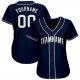 Men's Custom Navy White Baseball Jersey