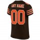 Women's Custom Brown Orange-White Mesh Authentic Football Jersey