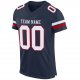 Women's Custom Navy White-Red Mesh Authentic Football Jersey