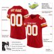 Preschool Custom Red White-Gold Mesh Authentic Football Jersey