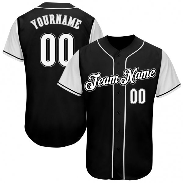 Preschool Custom Black White-Gray Authentic Baseball Jersey