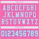 Men's Custom Pink White-Powder Blue Mesh Authentic Football Jersey