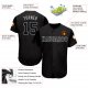 Men's Custom Black Gray Baseball Jersey