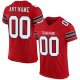 Kid's Custom Red White-Black Mesh Authentic Football Jersey