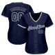 Kid's Custom Navy Navy-Gray Authentic Baseball Jersey