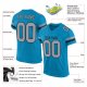 Preschool Custom Panther Blue Light Gray-Black Mesh Authentic Football Jersey