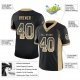 Men's Custom Black Vegas Gold-White Mesh Drift Fashion Football Jersey