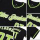 Men's Custom Black Neon Green-White Authentic Baseball Jersey