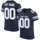 Women's Custom Navy White-Light Gray Mesh Authentic Football Jersey