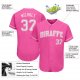 Kid's Custom Pink White Authentic Baseball Jersey