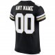 Men's Custom Black White-Vegas Gold Mesh Authentic Football Jersey