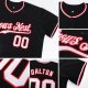 Preschool Custom Black White-Red Authentic Baseball Jersey