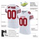 Kid's Custom White Red-Black Mesh Authentic Football Jersey