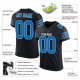 Kid's Custom Black Panther Blue-White Mesh Authentic Football Jersey