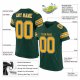 Kid's Custom Green Gold-White Mesh Authentic Football Jersey