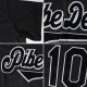 Men's Custom Black Black-Gray Authentic Baseball Jersey