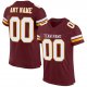 Kid's Custom Burgundy White-Gold Mesh Authentic Football Jersey