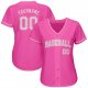 Kid's Custom Pink White Authentic Baseball Jersey