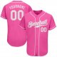 Preschool Custom Pink White Authentic Baseball Jersey