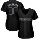 Men's Custom Black Gray Baseball Jersey