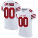 Kid's Custom White Red-Black Mesh Authentic Football Jersey