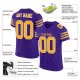 Men's Custom Purple Gold-White Mesh Authentic Football Jersey