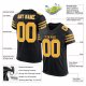 Preschool Custom Black Gold-White Mesh Authentic Football Jersey