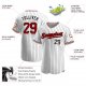 Men's Custom White Black Pinstripe Red-Black Authentic Baseball Jersey