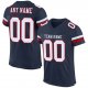 Women's Custom Navy White-Red Mesh Authentic Football Jersey