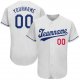 Men's Custom White Royal-Red Authentic Baseball Jersey