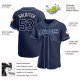 Kid's Custom Navy Navy-Powder Blue Authentic Baseball Jersey