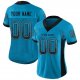 Women's Custom Panther Blue Black-Gray Mesh Drift Fashion Football Jersey