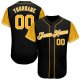 Preschool Custom Black Gold-White Authentic Baseball Jersey