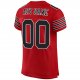 Preschool Custom Red Black-White Mesh Authentic Football Jersey