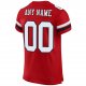 Kid's Custom Red White-Black Mesh Authentic Football Jersey