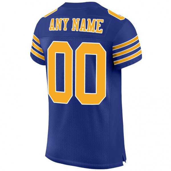 Preschool Custom Royal Gold-White Mesh Authentic Football Jersey