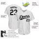 Men's Custom White Black Pinstripe Black-Gray Authentic Baseball Jersey