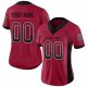 Women's Custom Cardinal Black-White Mesh Drift Fashion Football Jersey