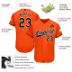 Women's Custom Orange Black-White Baseball Jersey