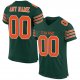 Kid's Custom Green Orange-White Mesh Authentic Football Jersey