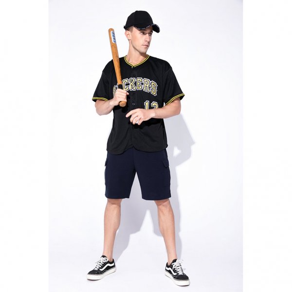 Men's Custom Black Gold-White Baseball Jersey