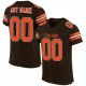 Women's Custom Brown Orange-White Mesh Authentic Football Jersey