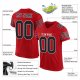 Preschool Custom Red Black-White Mesh Authentic Football Jersey