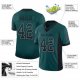 Women's Custom Midnight Green Black-White Mesh Drift Fashion Football Jersey