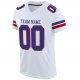 Men's Custom White Royal-Red Mesh Authentic Football Jersey