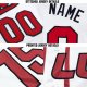 Youth Custom White Red-Navy Baseball Jersey