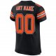 Women's Custom Black Orange-White Mesh Authentic Football Jersey