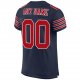 Women's Custom Navy Red-White Mesh Authentic Football Jersey